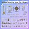 Celestial Mixed Sun Moon Star Charms, Wholesale Bulk Lots Antique Alloy Charms Pendants DIY for Necklace Bracelet Jewelry Making and Crafting, 100g(74PCS)